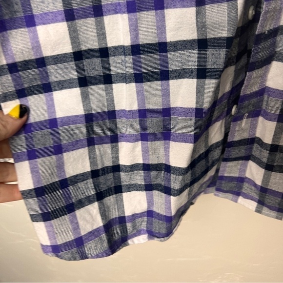 Hawker Rye casual button up shirt purple plaid soft XXL short - Picture 2 of 9